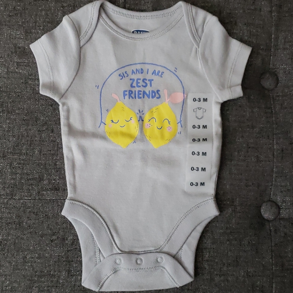 Gray Baby Onesie